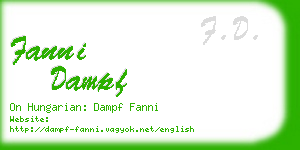 fanni dampf business card